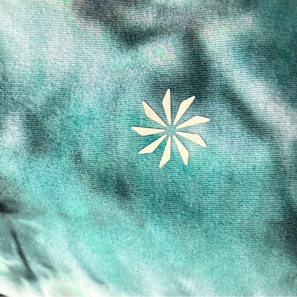 Athleta Blue and Green Tie-Dye Capri Leggings Size Medium 41888 - Picture 8 of 14